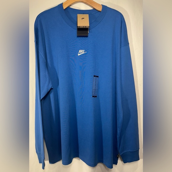 NIKE Sportswear Premium Essentials Long Sleeve Loose Fit Tee Shirt - Men’s XL - Picture 2 of 6